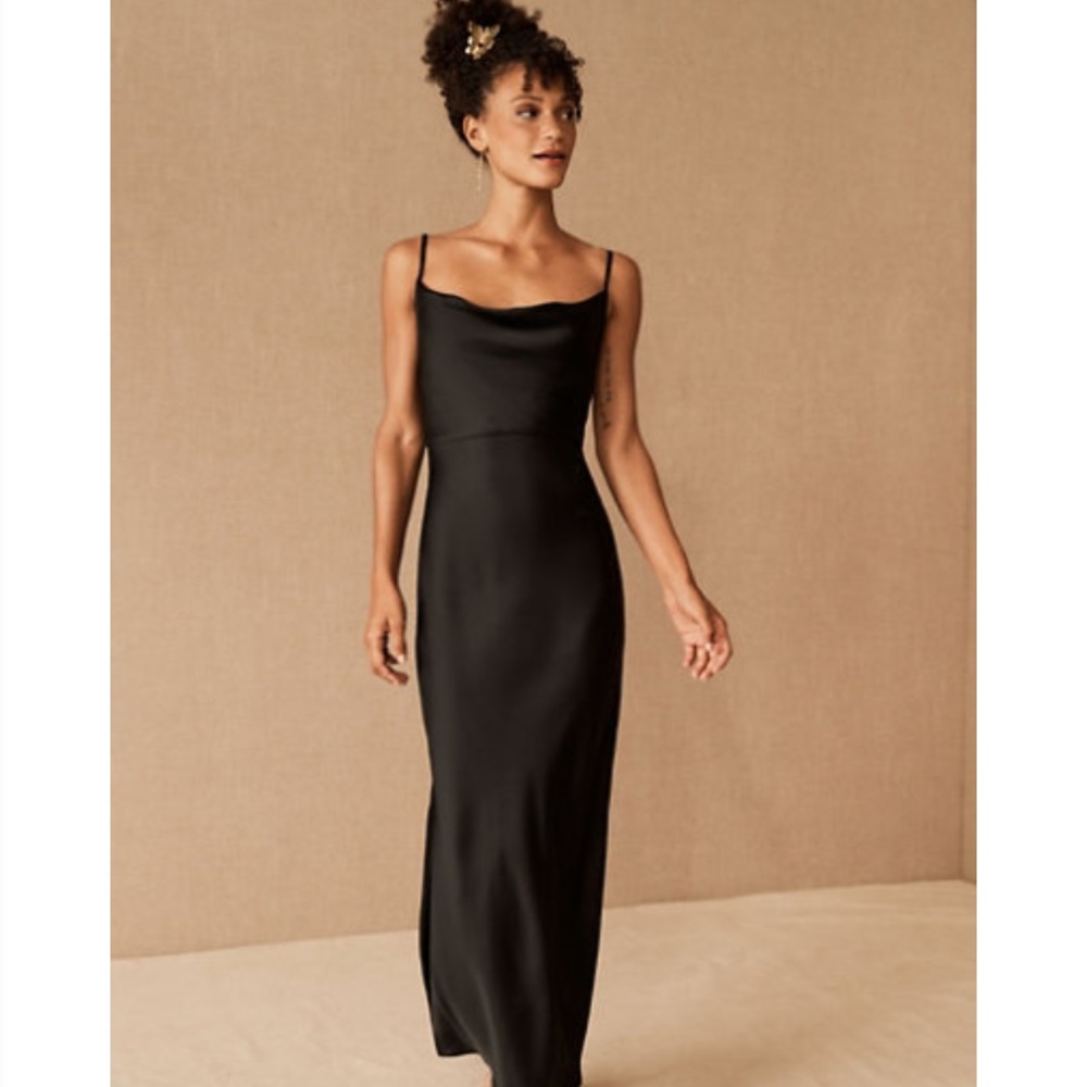 BHLDN Cali Satin Charmeuse Midi Dress